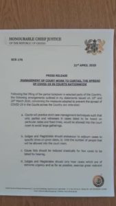 Only hear cases of extreme urgency - CJ to Courts 49
