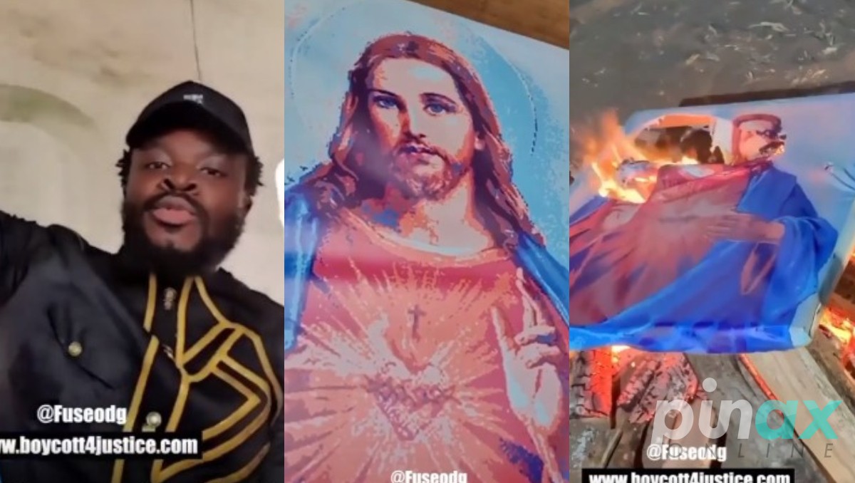 Fuse ODG Burns Image Of Jesus Christ-Says Its The Cause of Oppression In Africa 45