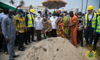 Akufo-Addo cuts sod for Elmina Fishing Port Project 68