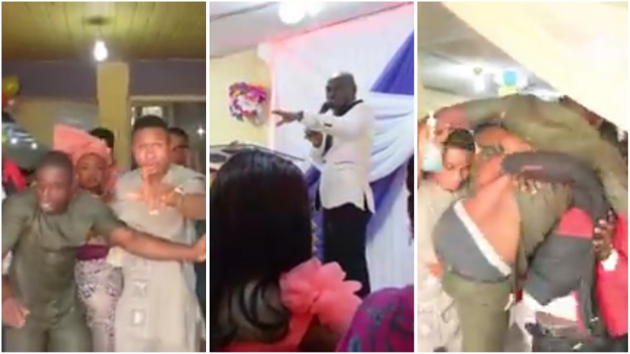 Hot Video of Man storms wife’s wedding to cause confusion after she left him for another man 46