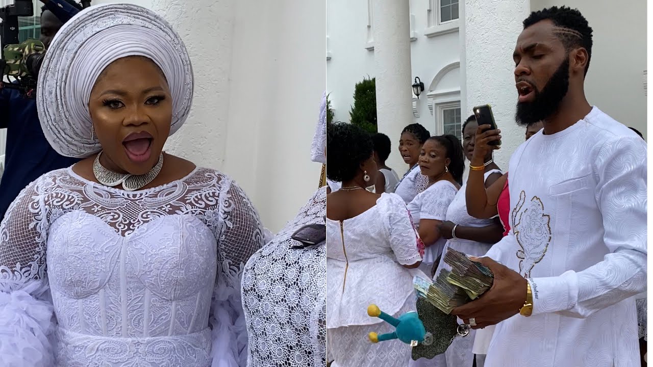 Video: Rev. Obofuor's Wife Flaunt Dozens Of Cash At Their Triplet Naming Ceremony. 49