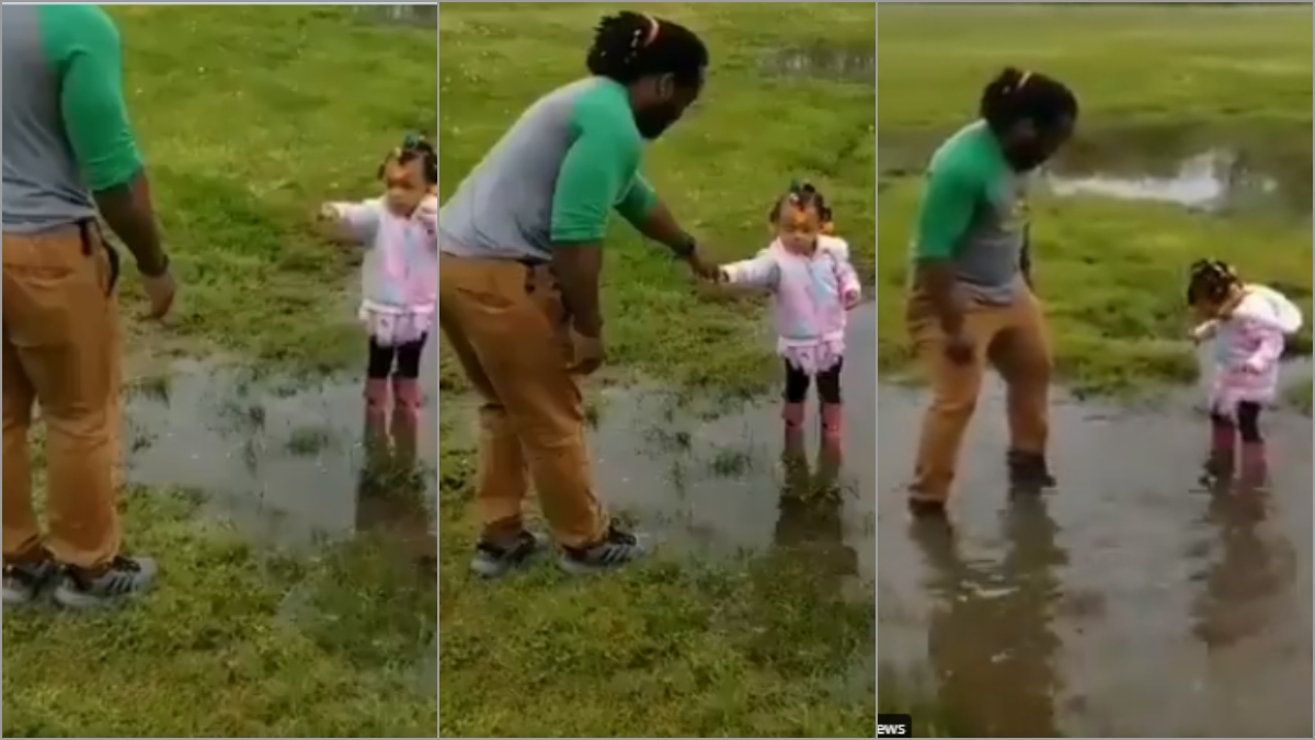 Video: Social Media Reacts After A Young Father Jumped Into A Pond Of Dirty Water Just To Join His Daughter & Make Her Happy 49