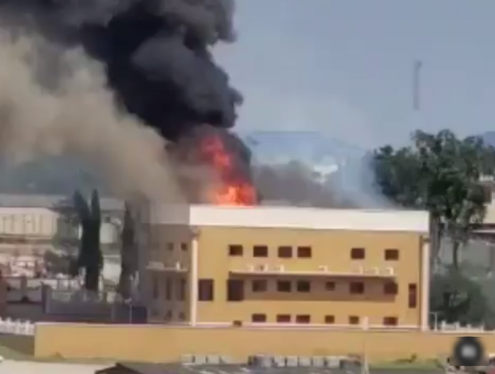 #EndSARS: Angry Lagos Protestors Set Theatre Ablaze. 49