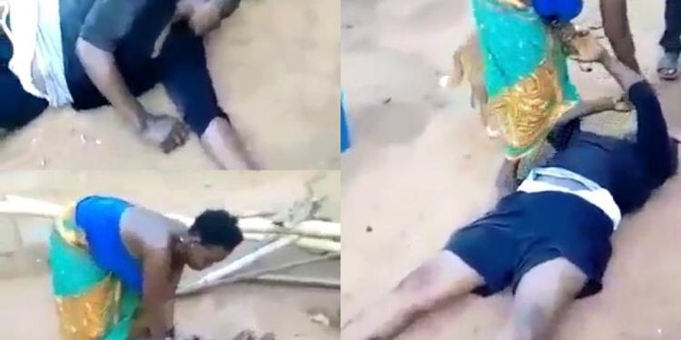 Shocking! Epileptic abused and accused of witchcraft, beaten to pulp At Aportoyiwa [Watch Video]. 45