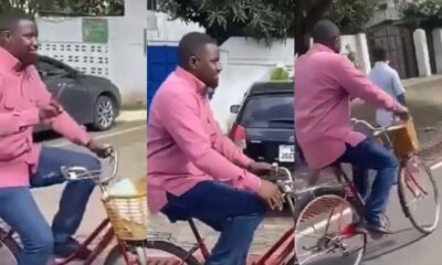 John Dumelo Captured Riding Bicycle In Ayawaso To Campaign. 77