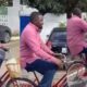 John Dumelo Captured Riding Bicycle In Ayawaso To Campaign. 78