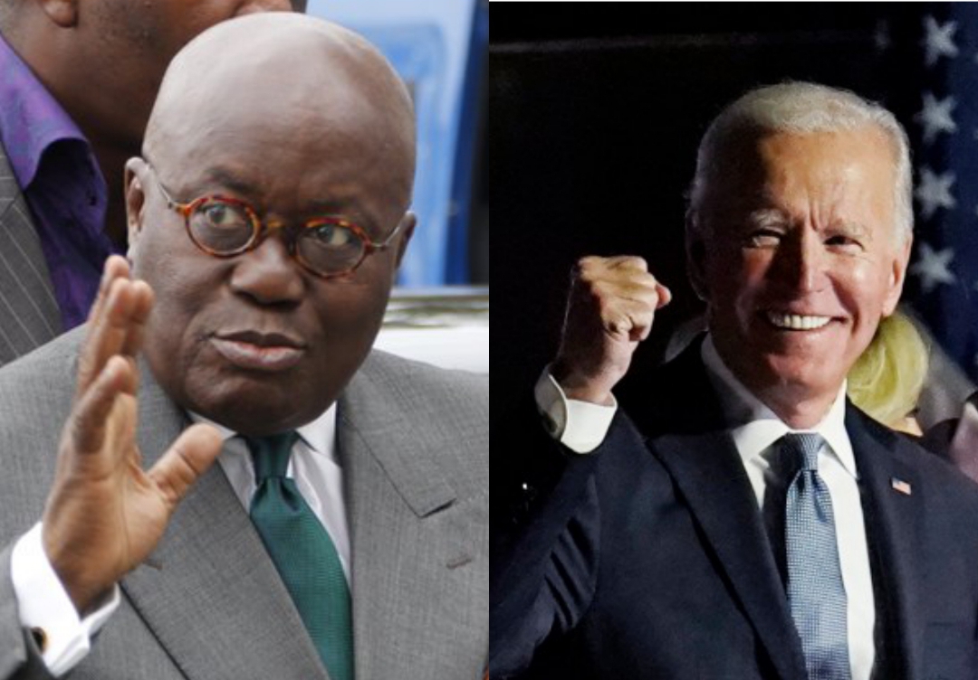 President Akufo Addo Send A Congratulation Message To Joe Biden. 45