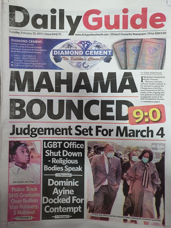 Newspaper Headlines: Tuesday, February 23, 2021 51