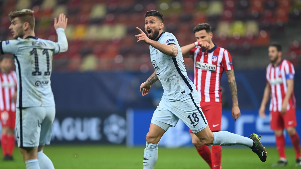 UCL: Stunning Giroud overhead kick gives Chelsea huge first leg win against Atletico Madrid 49