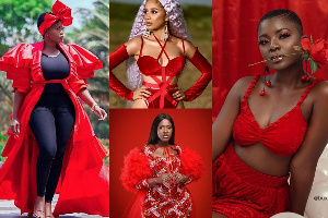 Checkout how your favorite female celebs marked the Val's Day with their hot red outfits - [photos]. 49