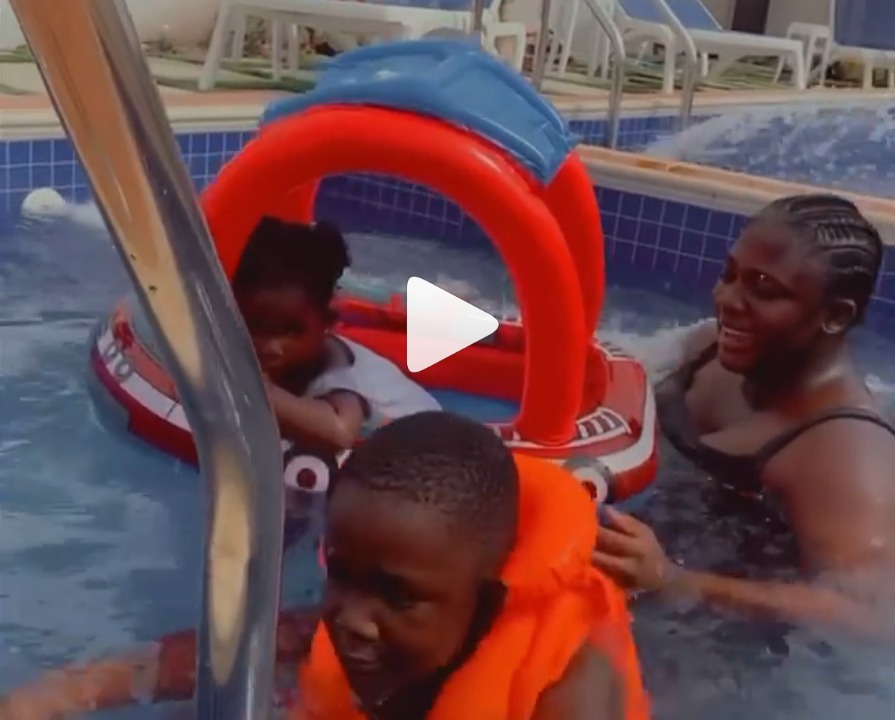 Tracey Boakye spends lovely pool time with her two kids [Video] 49