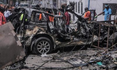 At least 20 killed by suicide car bomb blast in Somalia. 55