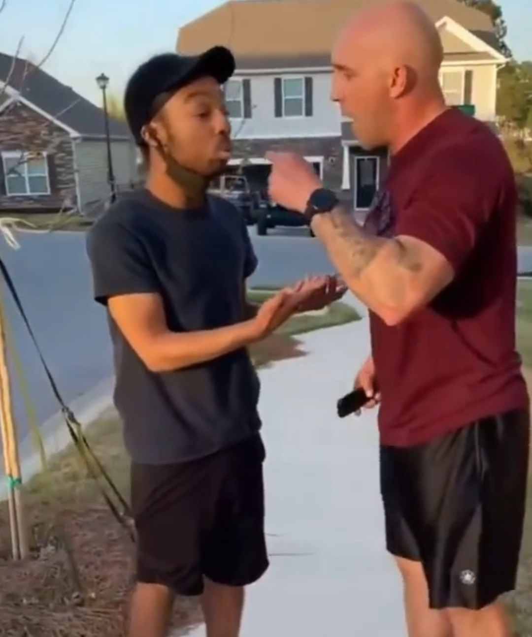 "You're in the wrong neighbourhood " Black man harassed by white family for taking a walk in his neighbourhood (video) 3