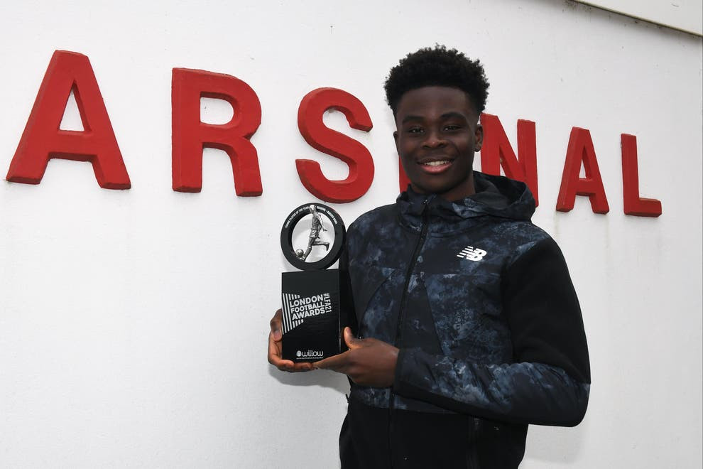 Arsenal winger, Bukayo Saka wins Young Player of the Year at 2021 London Football Awards . 49