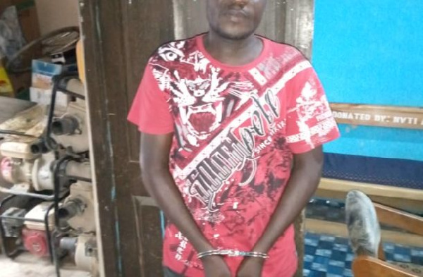 Taxi driver nabbed for allegedly selling fake Agrochemicals at Assin Abodom Ngresi. 49