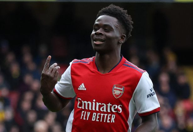 Bukayo Saka revealed as the best performing young player in Europe. 56