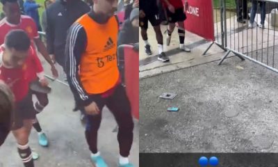 Cristiano Ronaldo angrily smashes fan's phone following Manchester United's loss to Everton - (videos/photos). 69