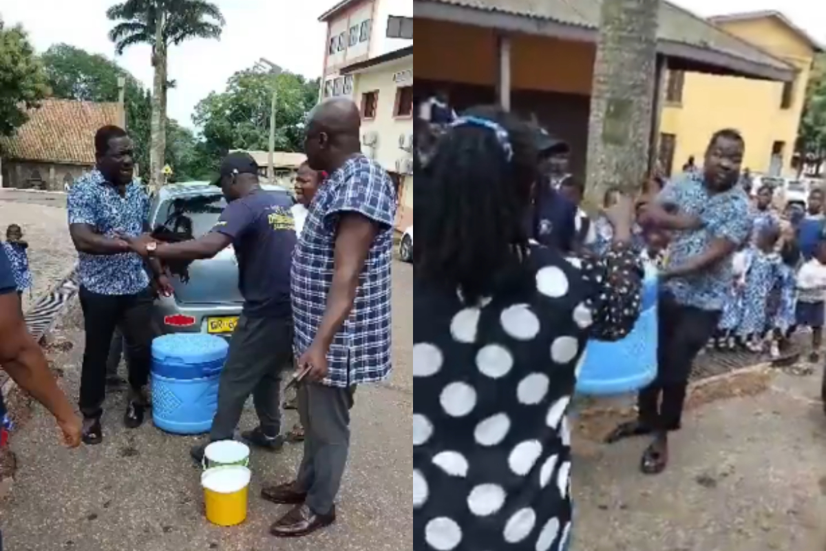 Disrupted school feeding program at PCE Demonstration Basic School after food was poured away by alleged NDC member