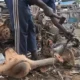 Two Men Caught Stealing Fallen Street Light Pole After Heavy Rain in Ghana 47