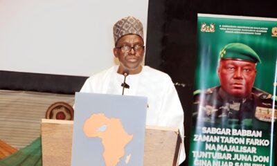 Speaker Alban Bagbin addressing the Consultative Council for Rebuilding Niger during its inauguration ceremony.