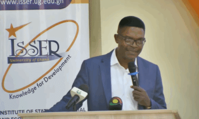Dr Emmanuel Akwetey speaking at the launch of Ghana Social Development Outlook 2024, calling inequality in Ghana a national emergency and urging equitable policies.