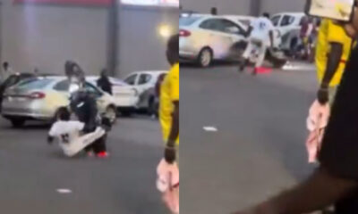 Motorbike stunt rider crashes into parked car at Kumasi City Mall