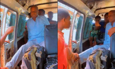 Trotro mate grabbing an elderly man’s leg during heated argument inside a public bus