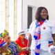 Trobu MP Gloria Owusu campaigns in Ablekuma North, warning voters against supporting the NDC over alleged LGBTQ+ legalisation plans.