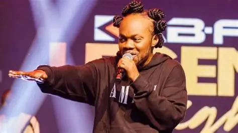 Daddy Lumba performing on stage during a highlife concert