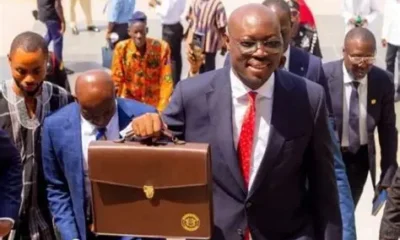 Kennedy Osei Nyarko addressing the media over claims about the Afreximb loan and road infrastructure funding.