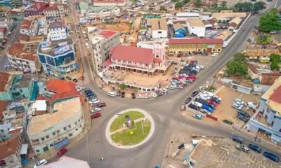 Aerial view of Suame industrial area in Kumasi, Ghana