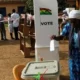 Voters queue at polling stations in Ablekuma North as the EC conducts a re-run of the disputed 2024 parliamentary election.