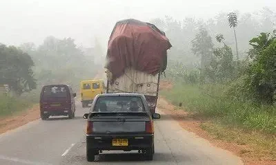 Nkenkasu robbery scene on Kumasi-Techiman highway