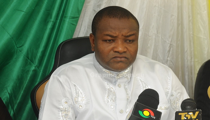 Dr. Hassan Ayariga addressing the press over alleged plan to create an Igbo kingdom in Ghana