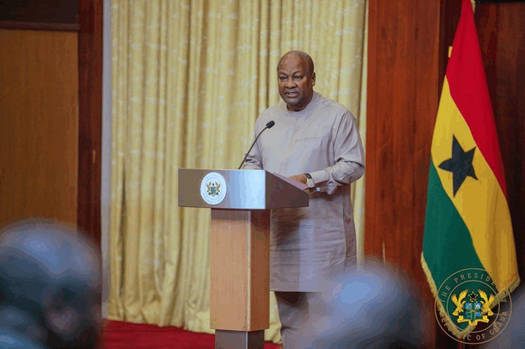 President Mahama meeting Mamprugu delegation at Jubilee House