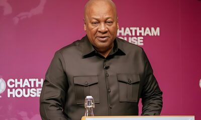 President John Mahama addressing AU delegates on reparations and justice in Accra