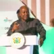 President John Mahama addresses AU delegates on reparative justice in Accra.