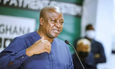 President John Mahama delivering a speech at the Africa–Singapore Business Forum 2025.