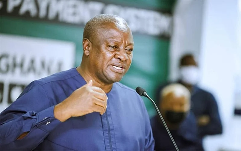 President John Mahama delivering a speech at the Africa–Singapore Business Forum 2025.