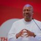 President John Dramani Mahama addressing investors at the Ghana–Singapore Business Dialogue on the revised GIPC Bill and 24-Hour Economy plan.