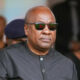State funeral at Black Star Square with Ghana flags at half-mast