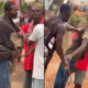 Nkawkaw residents gather at the scene after man caught cutting newly built bridge