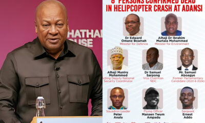 President Mahama addressing the nation after the helicopter crash