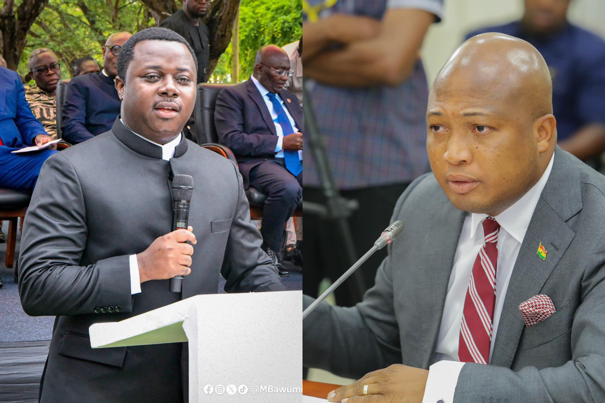 Rev John Ntim Fordjour addressing concerns over Ghana’s presidential jet, urging the resignation of Samuel Okudzeto Ablakwa and calling for the acquisition of a new aircraft for the President’s safety.