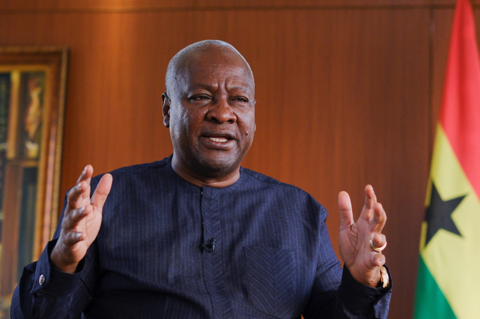 President John Mahama addresses delegates at the 8th Africa–Singapore Business Forum in Singapore.