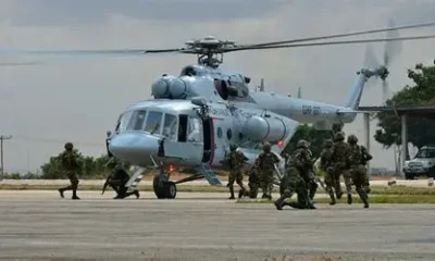 Ghana Air Force Z-9 helicopter in flight — similar model reported missing en route to Obuasi