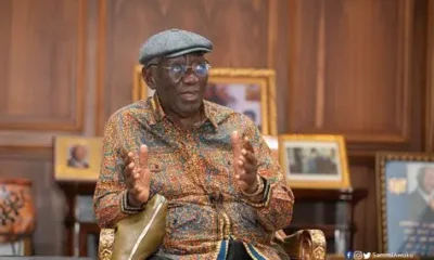 Former President John Kufuor during an interview recounting a near-plane crash over the Sahara