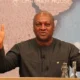 President John Mahama addressing Japanese investors at the Ghana Presidential Investment Forum during TICAD IX in Japan, highlighting Ghana’s role as Africa’s business gateway.