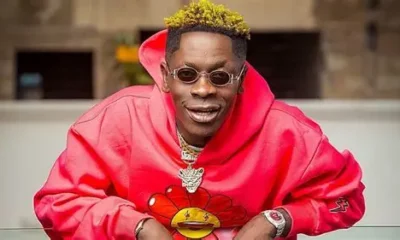 Shatta Wale and his team jubilating beside his newly acquired Lamborghini Urus, celebrating the luxury car weeks after EOCO seized his previous one for investigation.