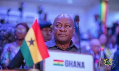 President John Mahama addressing TICAD 9 in Yokohama on African youth fintech innovation.